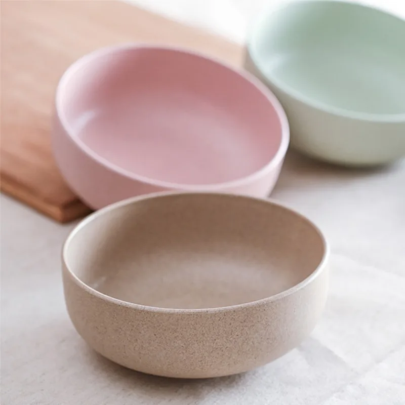 Creative Design Wheat Straw Plastic Rice Bowls Noodle Cereal Soup Bowl Dinnerware Home Decoration Tableware | Дом и сад