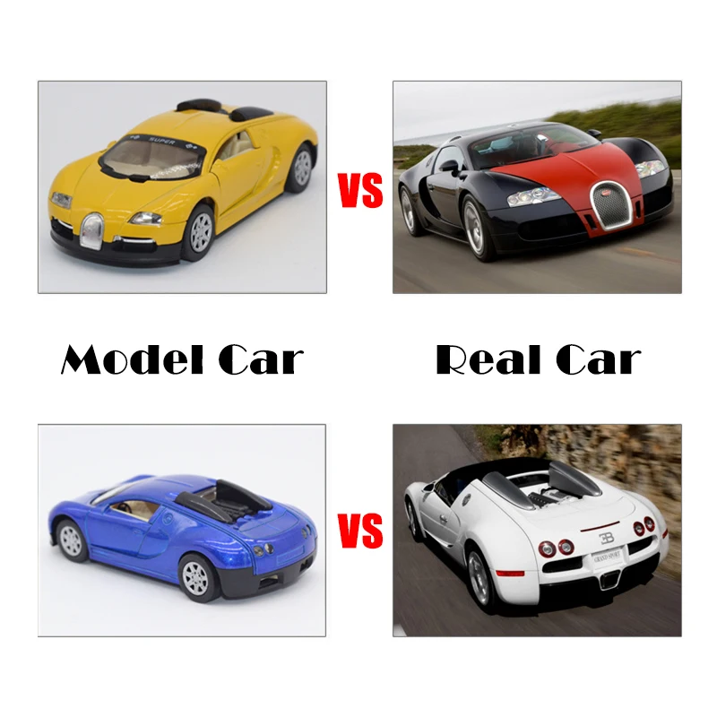1:36 Bugatti Veyron Diecasts Сплава Модели Автомобиля Игрушка Мальчика Горячей колеса