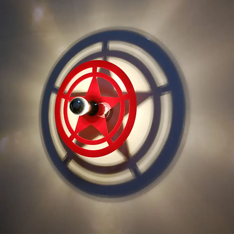 [Seven Neon]Captain Americ акриловый светодиодный настенный светильник в виде цветка тени