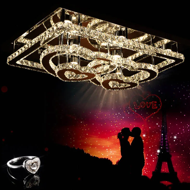 LED 40 Вт 11-25 свет K9 Кристалл Потолочный Lihting 110-240 В Размер: 80*60 см Бесплатная доставка