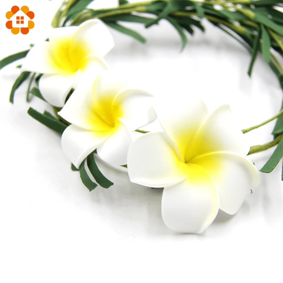 

25PCS Artificial Flowers Plumeria Hawaiian PE Foam Flowers Frangipani Egg Flowers DIY Craft Wedding Decoration Party Supplies