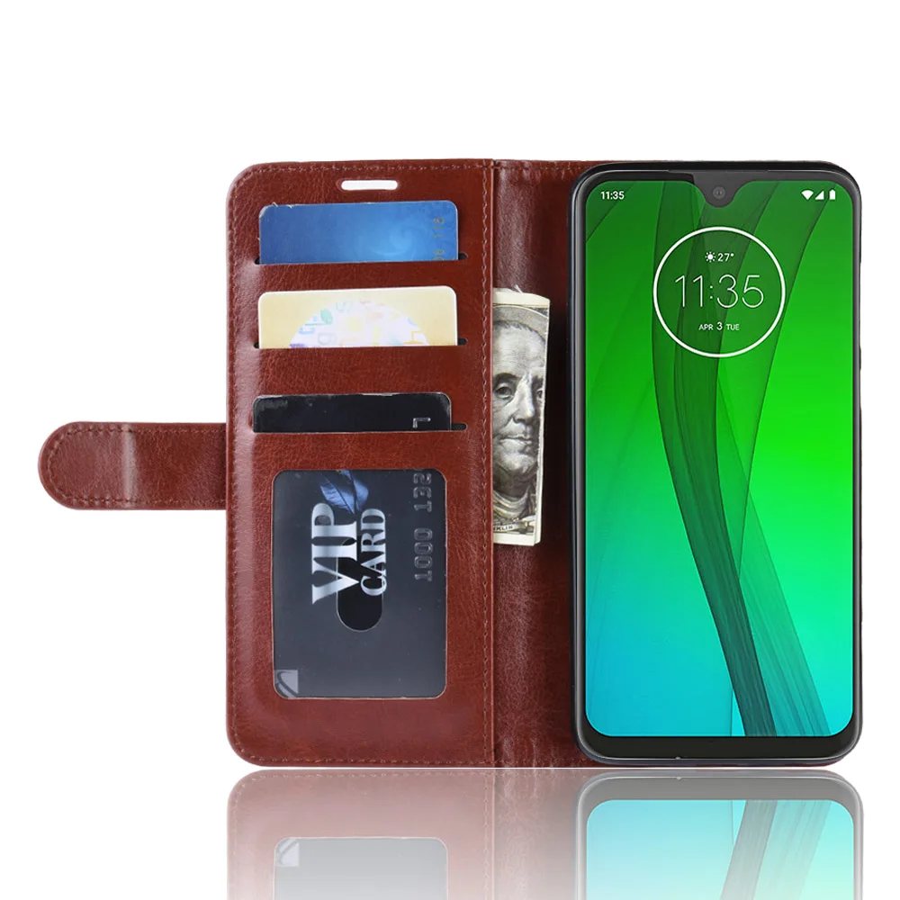 Премиум из искусственной кожи чехол держатель для карт чехол для Motorola Moto G7/G7 Plus power G7 Play защитный чехол coque fundas
