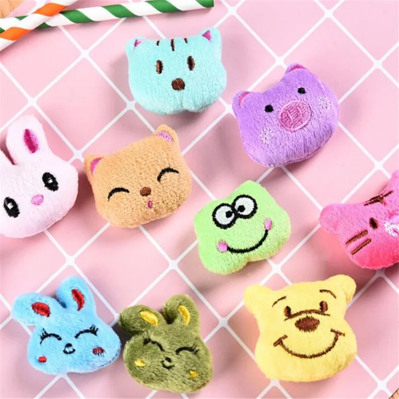 5 шт. плюшевая голова животного украшения одежды аксессуары DIY Ручная стирка