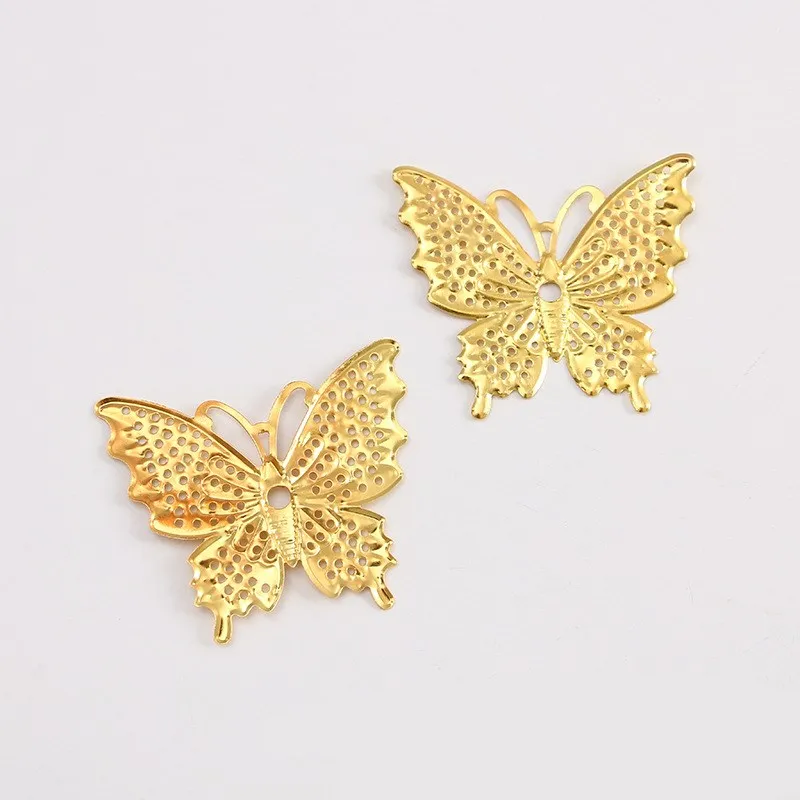 30 шт. винтажные ажурные бабочки металлические коннекторы ремесла аксессуары для