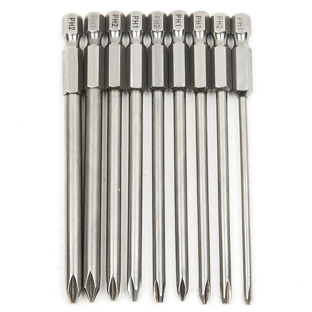 9 шт. Phillips головка отвертки 100 мм длиной S2 Сталь электрическая отвертка бит с