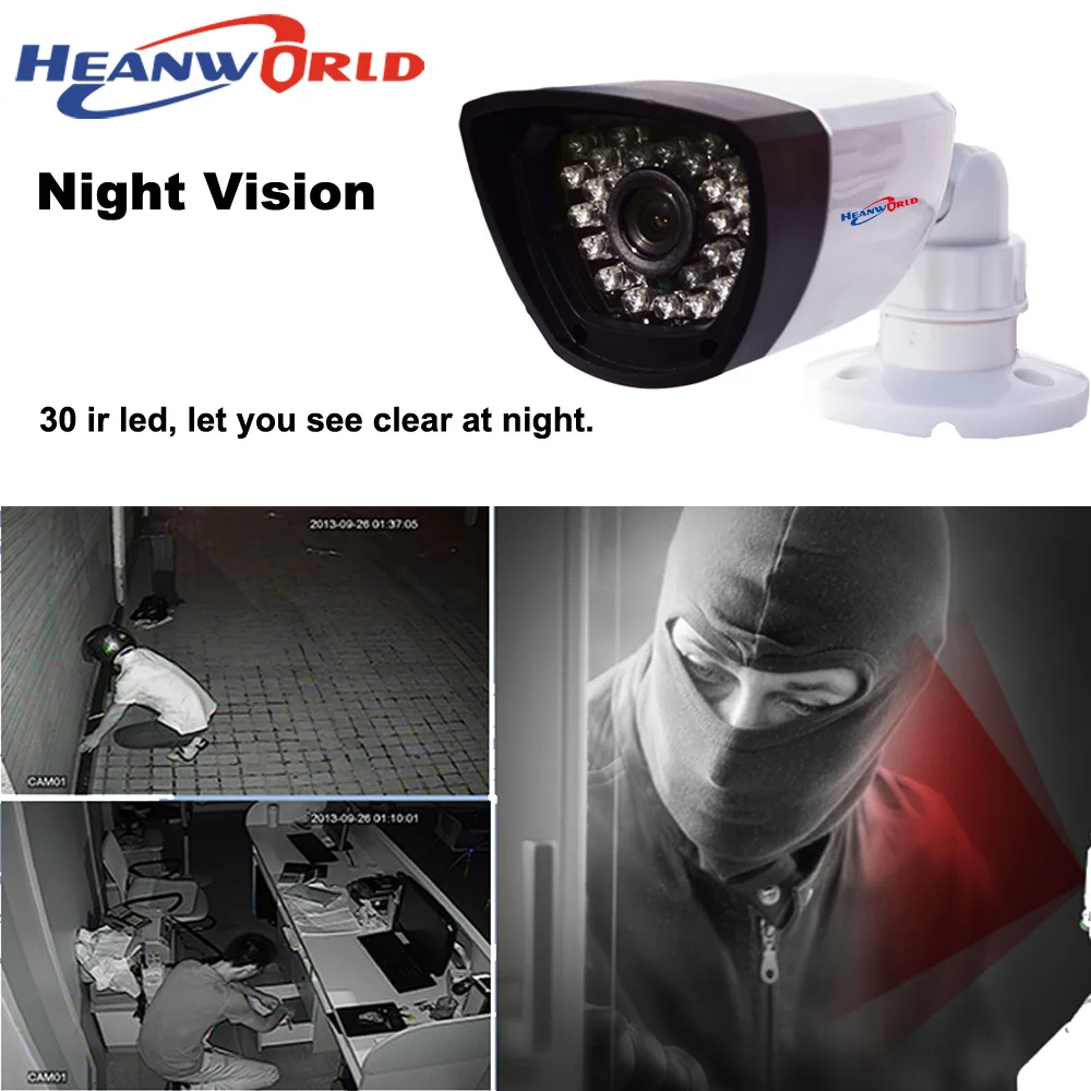Heanworld POE камера 720P Power Over Ethernet IR Bullet IP ONVIF наружная домашняя безопасности CCTV сетевая