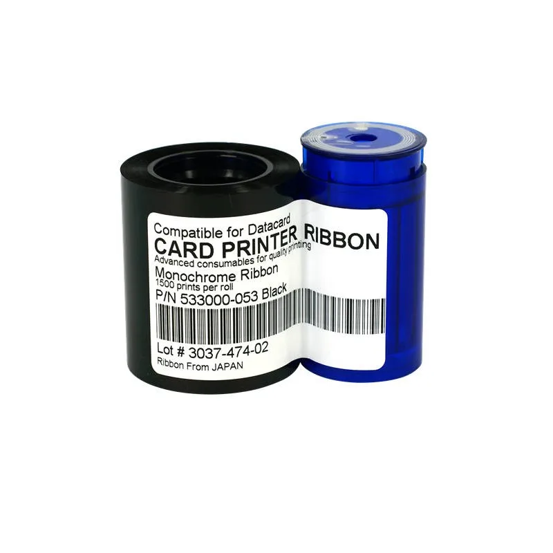 Черная монохромная совместимая лента Datacard 533000 053 1500 принтов для CP40 CP40Plus CP60 CP60Plus CP80