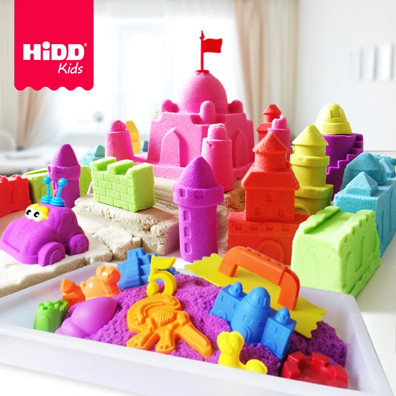 500 г мягкий цветной волшебный песок DIY Сжимаемый пляжный песок игрушка для детей нетоксичный струящийся строительный песок с инструментами обучающая игрушка
