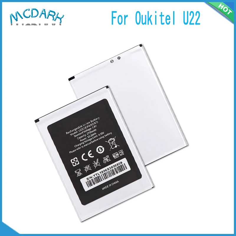Mcdark 2700 мАч аккумуляторы высокой производительности для Oukitel U22 Батарея запасные