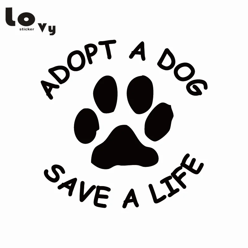 Виниловая наклейка на стену с изображением собаки для сохранения жизни