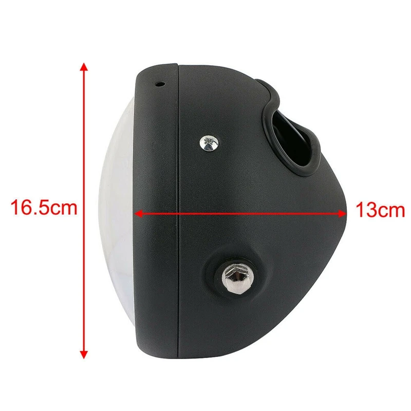 

Motorcycle Cafe Racer Bobber 6.5 Inch Led Headlight Spiral White Side Mount Bracket