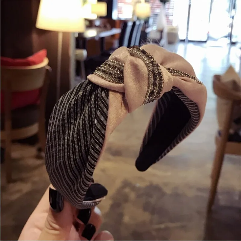 Женский обруч для волос в полоску с узлом|accessories for|accessories for womenknot headband |
