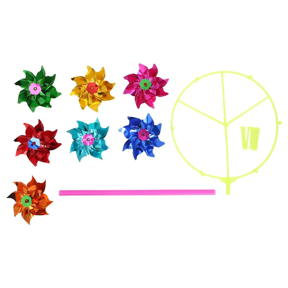 

Colorful DIY Sequins Windmill Wind Spinner Home Garden Yard Decoration Kids Toys