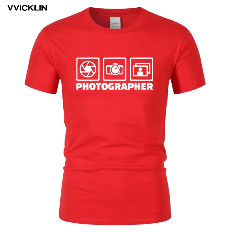 

2019 Summer Fashion Camera Shoot Manual T Shirt Men Short Sleeve Cotton Photography T Shirts Men Casual O-neck Plus Size T-shirt