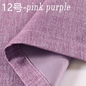 pink purple HAUSBAY, одноцветные затемненные шторы из искусственного хлопка и льна, современные оконные шторы для спальни, занавески для гостиной на заказ - Цвет: pink purple