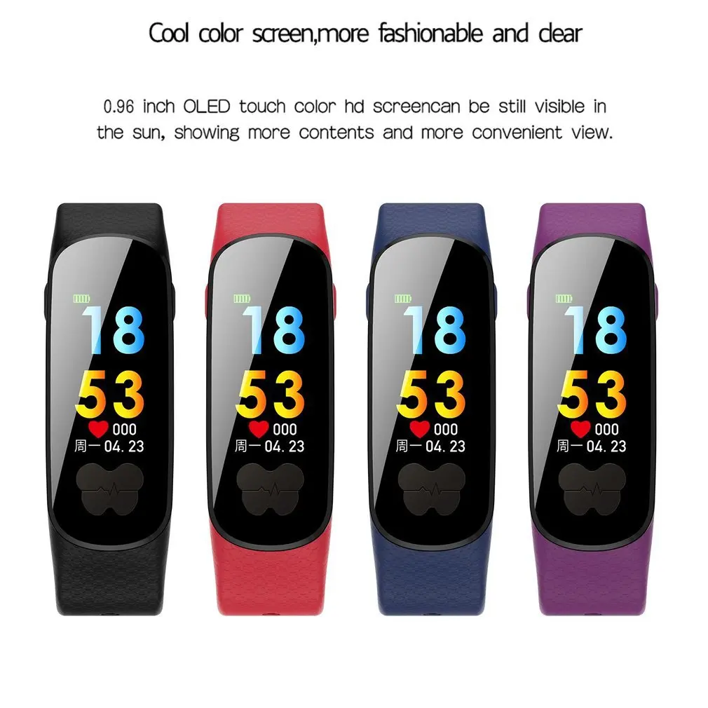 B37 Смарт часы 2018 новый цветной экран водонепроницаемый ECG + PPG монитор сердечного