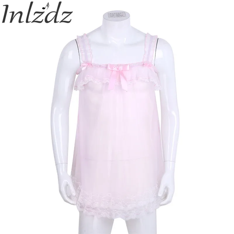 Мужское платье для трансвеститов без рукавов атласное секса женское белье с