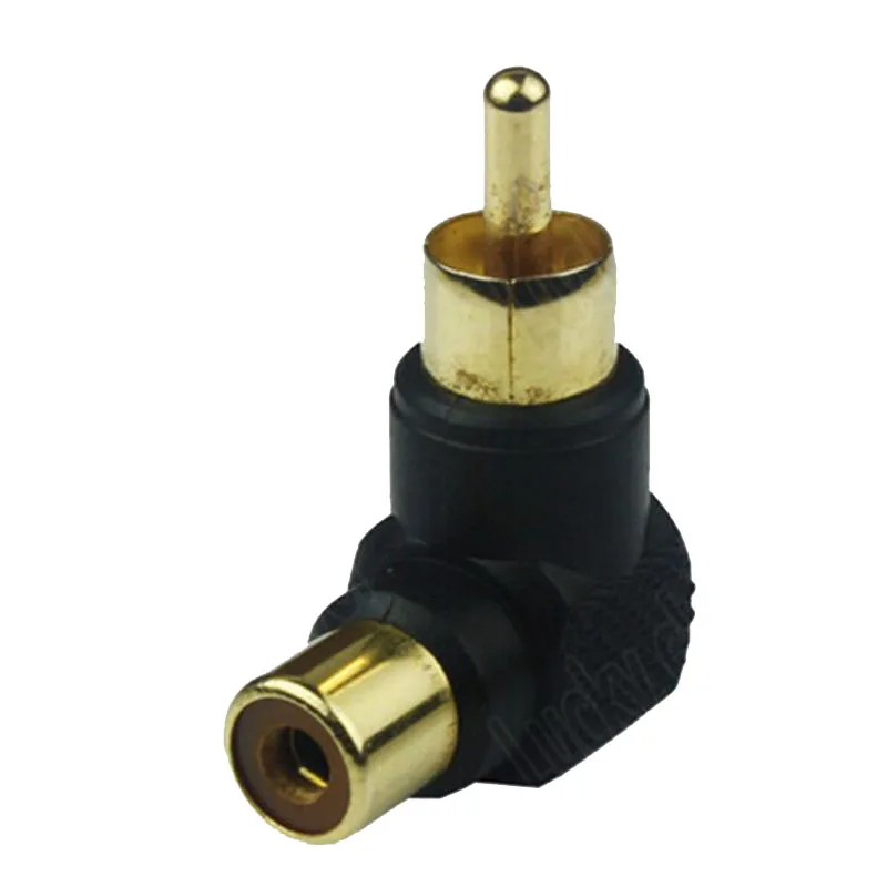 

4pcs Right angle /90 degree 2 RCA male to female phono adapters audio Connector