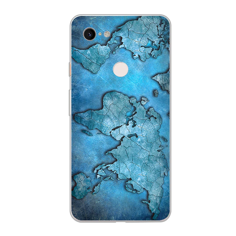 ciciber New Fashion Phone Cases For Google Pixel 3 2 XL Case Soft TPU Back Cover for 3XL 2XL World Map Stray Kids Funda |