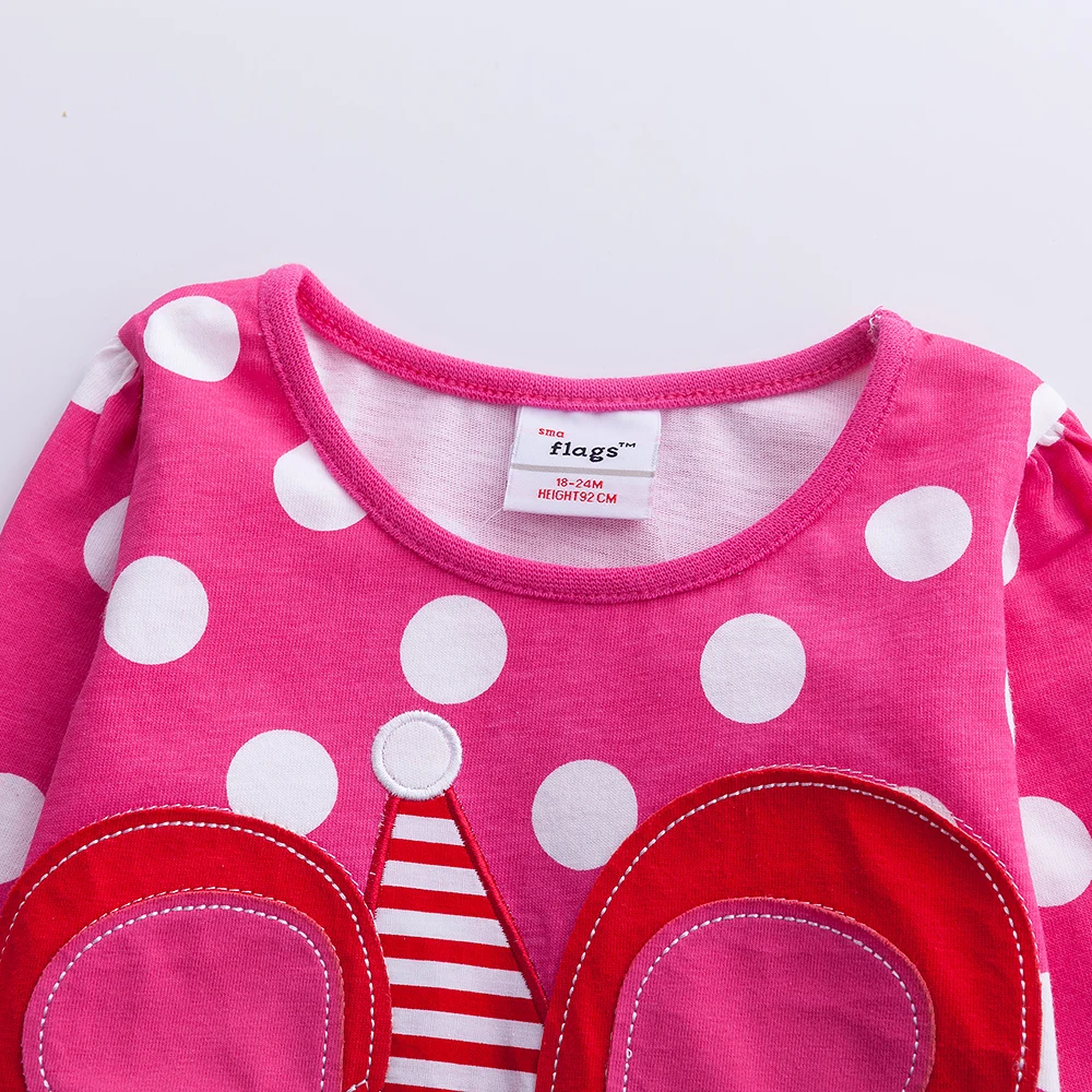 Футболка для девочек футболка с длинными рукавами и вышитым котом осенне зимняя