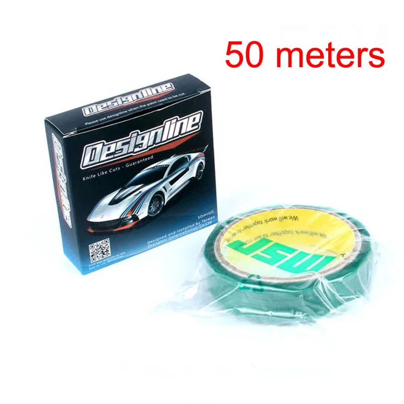 50meters TACARO 50 м виниловая пленка, наклейки для автомобиля, нож без ленты, дизайнерская линия, автомобильная пленка, обёрточная лента, нож, инструмент для стайлинга автомобиля, аксессуары - Название цвета: 50meters