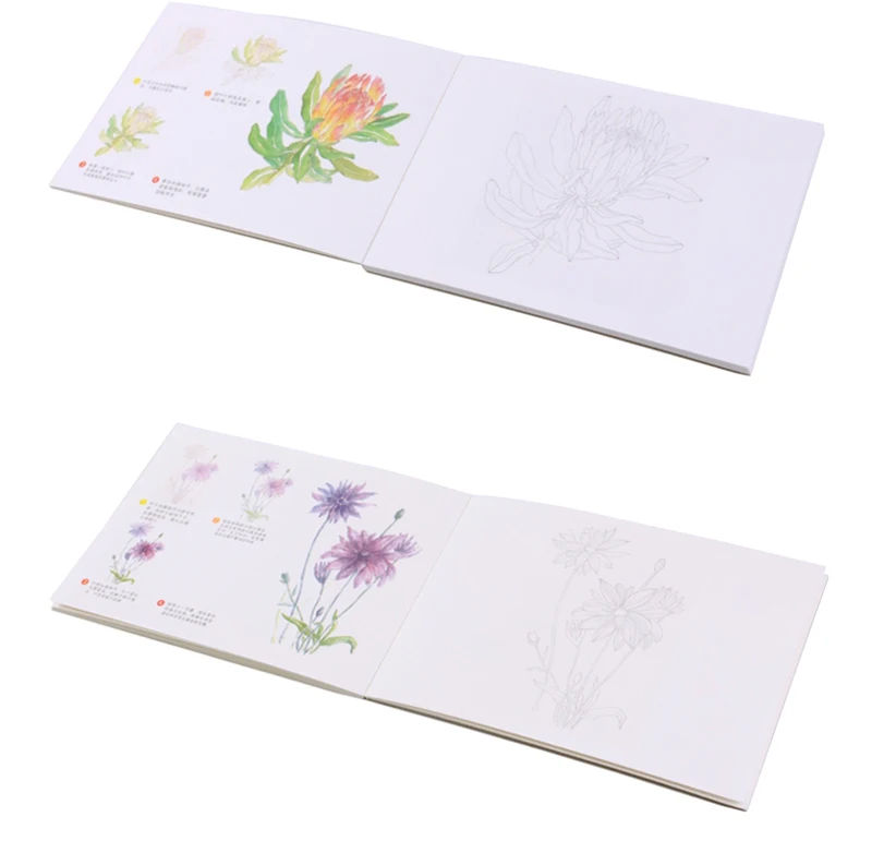Dainayw 300gms 12Sheets Professional Painting Tutorial Watercolor Paper Painted Water-soluble Book Line draft For Artist Student