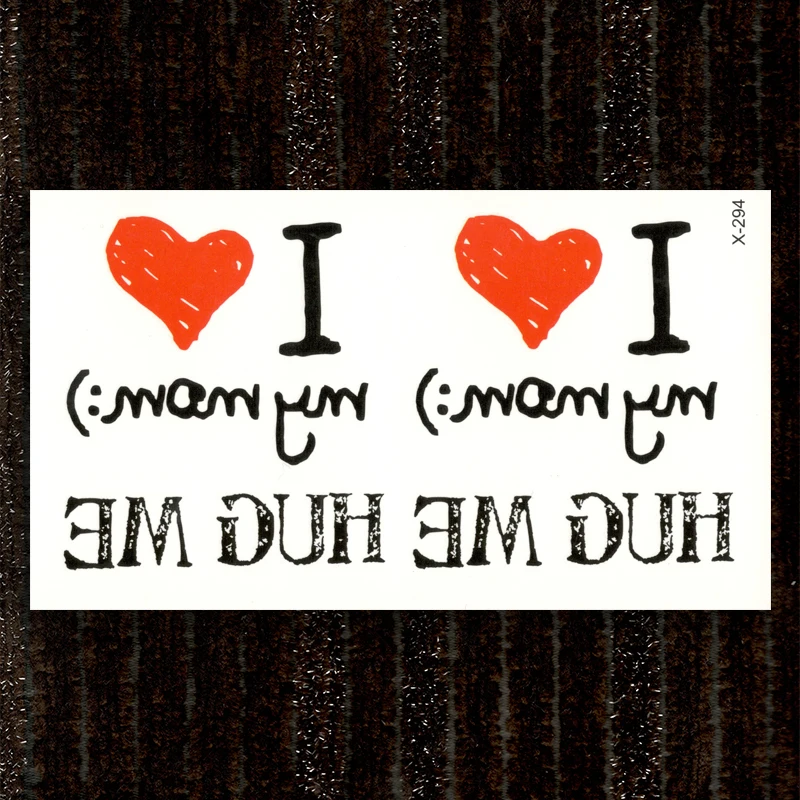 Фальшивая временная водостойкая татуировка вода любовь моя мама обнимает меня