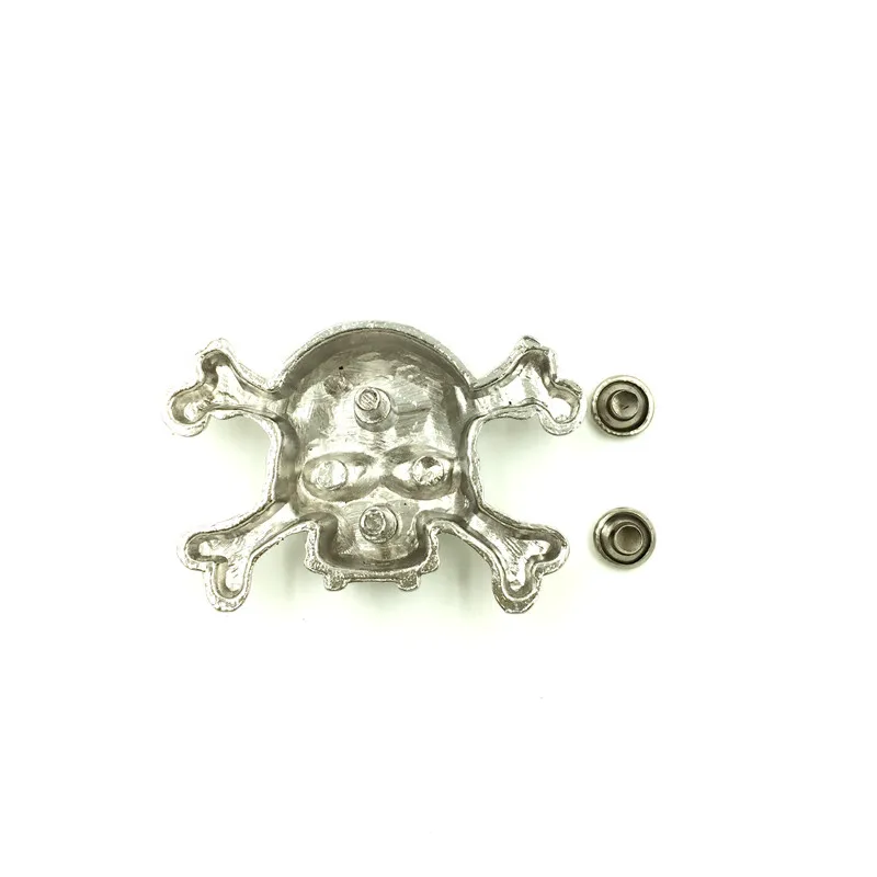 10 комплектов антикварные серебристые заклепки для одежды в стиле панк черепа