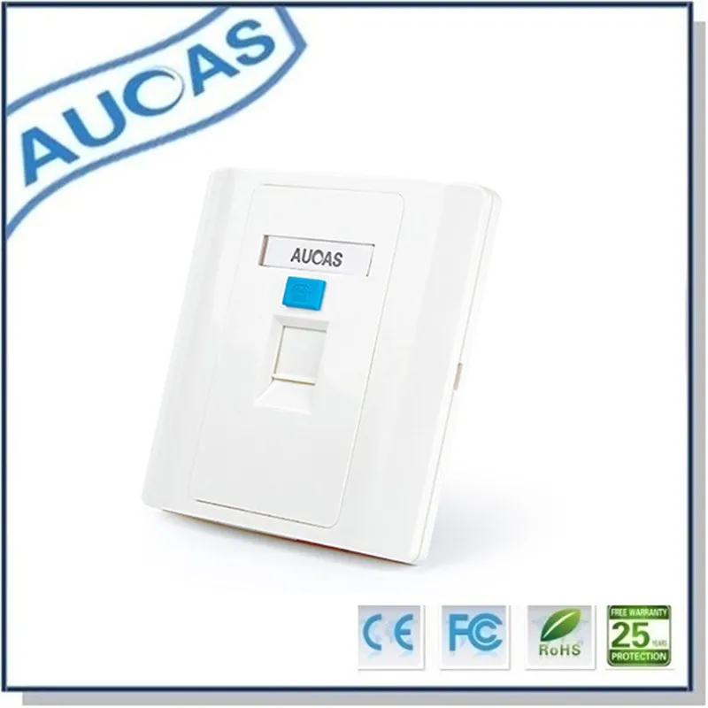 Фото Aucas 4 шт. настенная панель настенное крепление RJ45 гнездо защита от пыли 1 порт/2 порта/4 порта лицевая пластина для сети Keystone Jack Бесплатная дост... №4