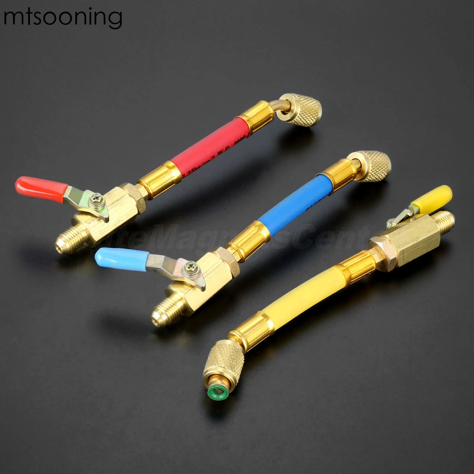 Mtsooning 3 шт. 7 &quot1/4&quot SAE R134A шланги для переменного тока HVAC с шаровым клапаном и