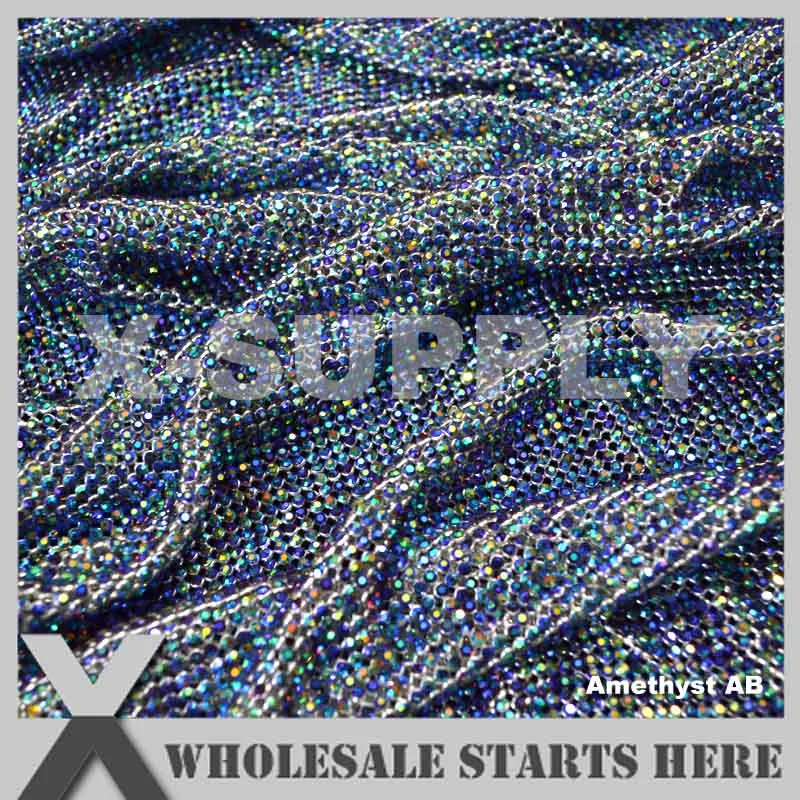 3 мм AB Цвета гибкие металлические стразы из сетчатой ткани в алюминиевая Базовая