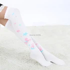 Модные милые носки Лолита Единорог носок с изображением лошади черного и белого цвета выше колена Лолита носки хараюку  Sock08