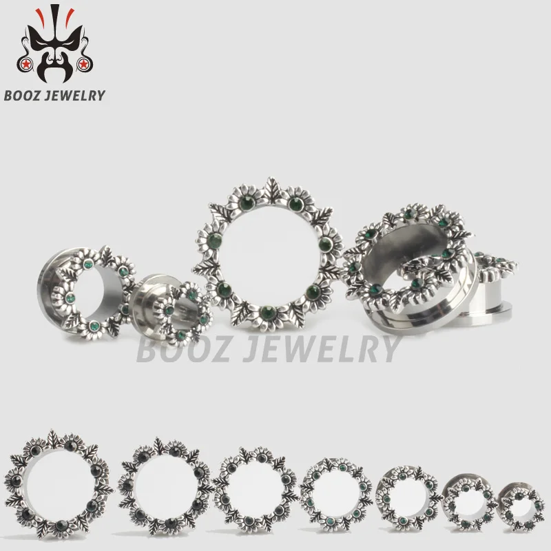 KUBOOZ Stainless Steel Ear Gauges Plugs Tunnels Piercing Body Jewelry Expander Fashion Earrings For Gift 10PCS/Lot 00G 10mm | Украшения и