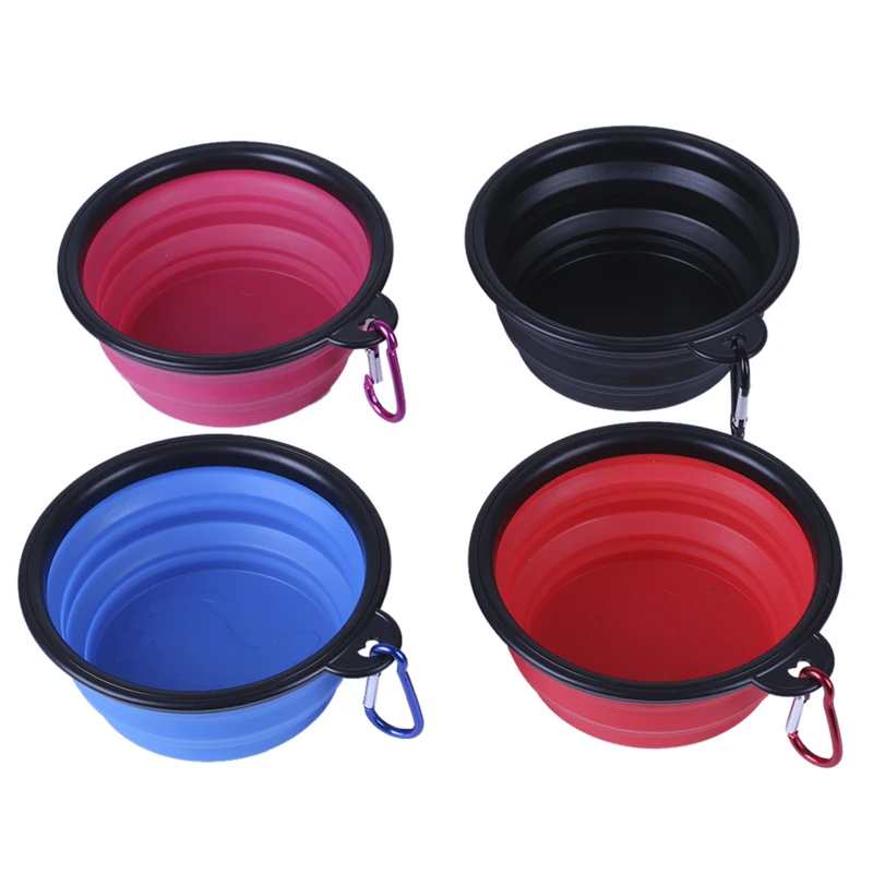 Миски для кошек и собак силиконовая складная миска домашних животных дорожная