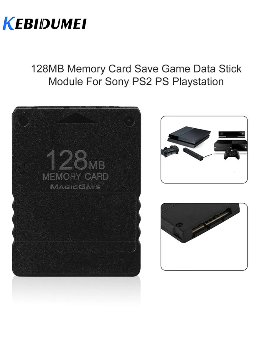 128 Мб карта памяти для sony playstation 2 карты расширения памяти сохранение данных игры палка модуль подходит для sony PS2 черный