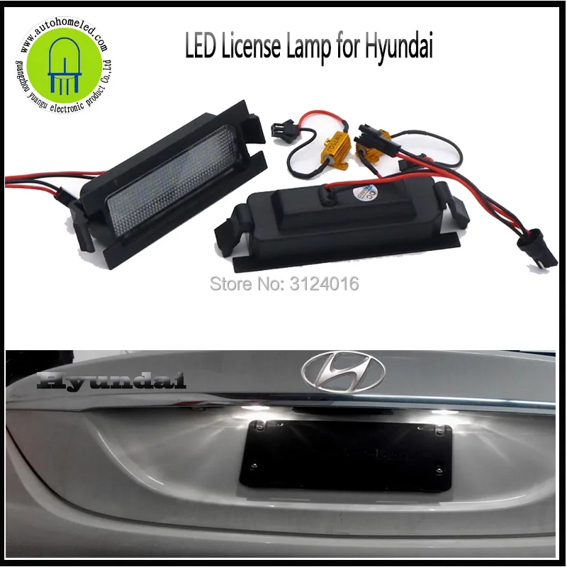2 шт. x dahosun Светодиодная лампа для освесветильник номерного знака Hyundai I20 I30 Veloster FS