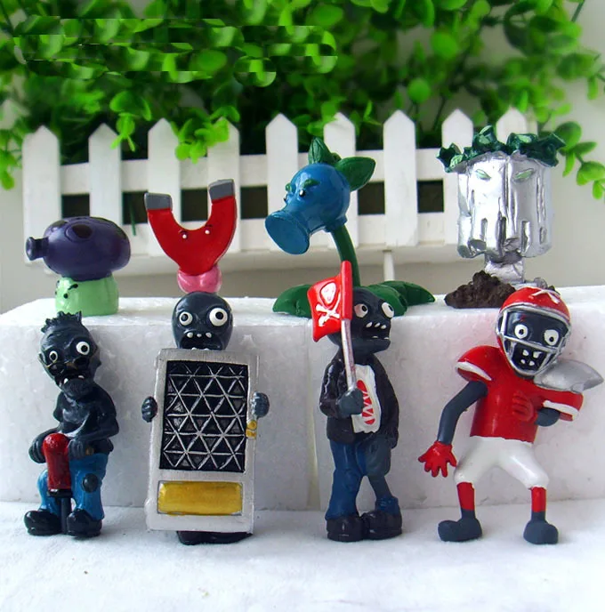 

40pcs/set Plants vs Zombies Action Figure Toy Doll 3-7cm PVZ Collection Figures Toys Gifts plant Zombine Free Shipping
