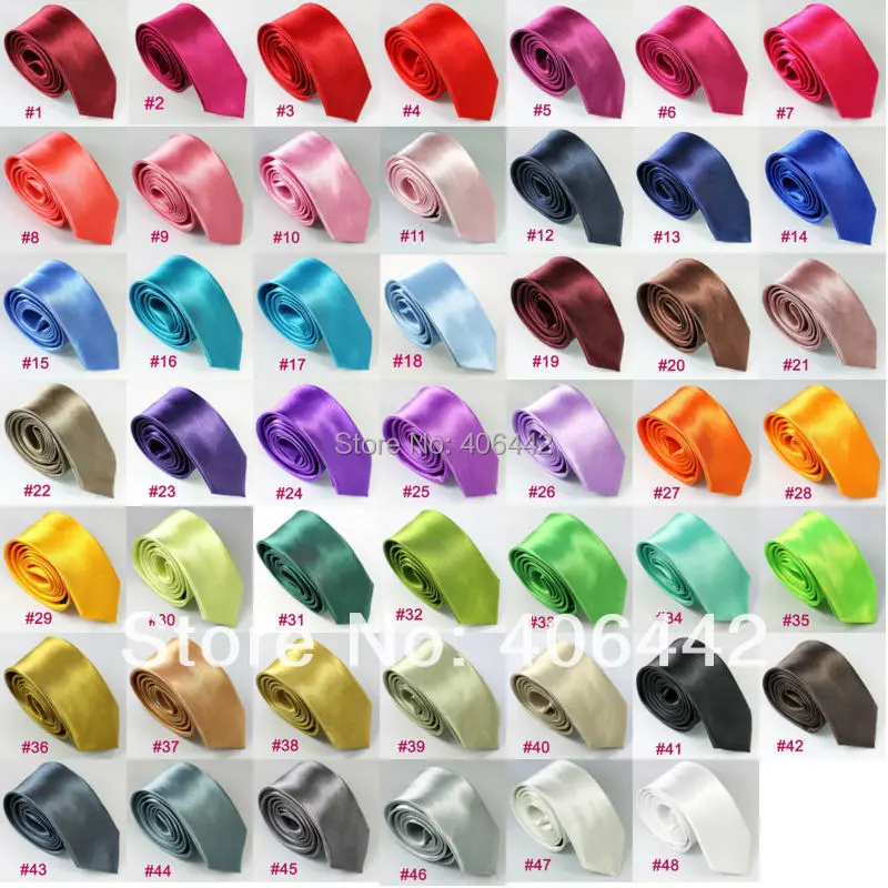 Тонкий однотонный тонкий женский галстук из полиэстера 2 дюйма модные тонкие