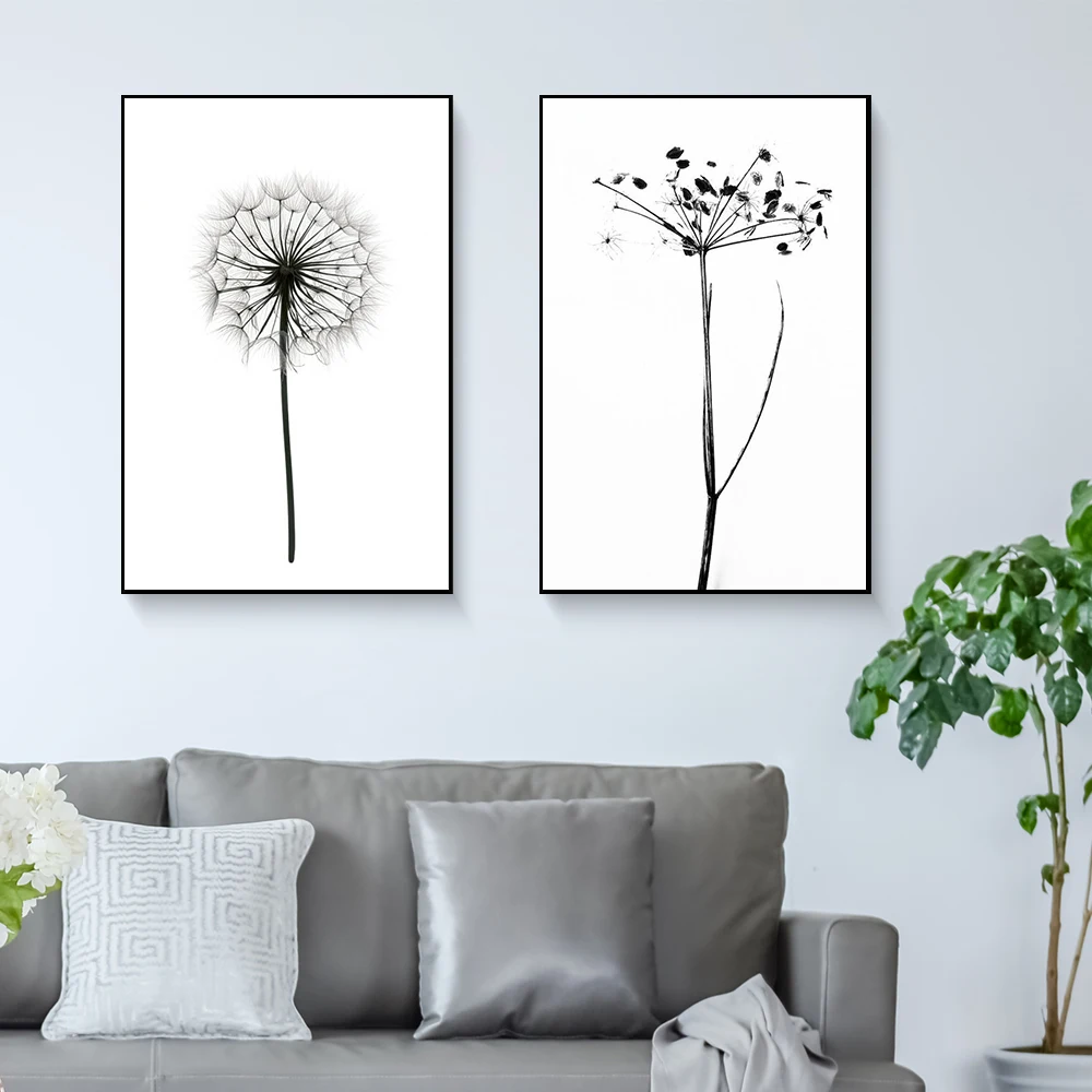 Скандинавская декорация для дома со стрекозой перьями одуванчиками настенные