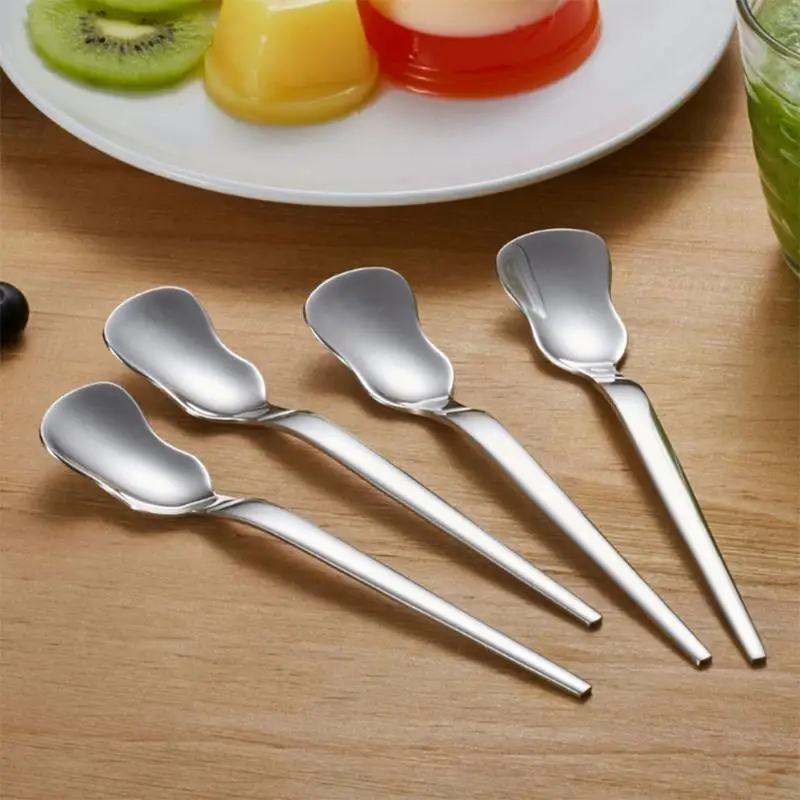 4 шт. корейский набор посуды форма цветка кофе сахар перемешивание ложка