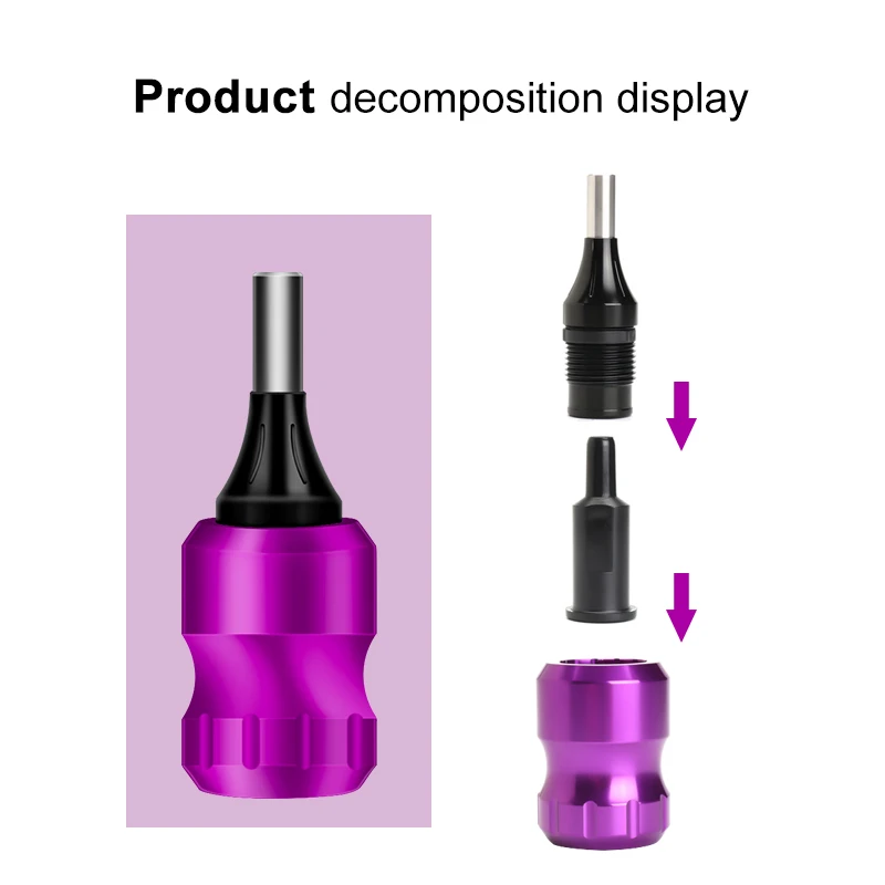 GHOST SPITER Adjustable Tattoo Grip Aluminum Alloy Tattoo Machine Guns Supplies Handle Grips For Cartridge Tattoo Needles