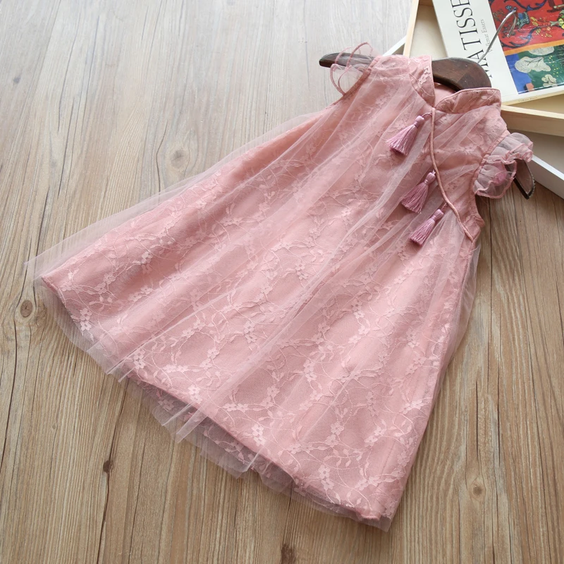 Детское платье с кисточками для девочек праздничное в китайском стиле маленьких