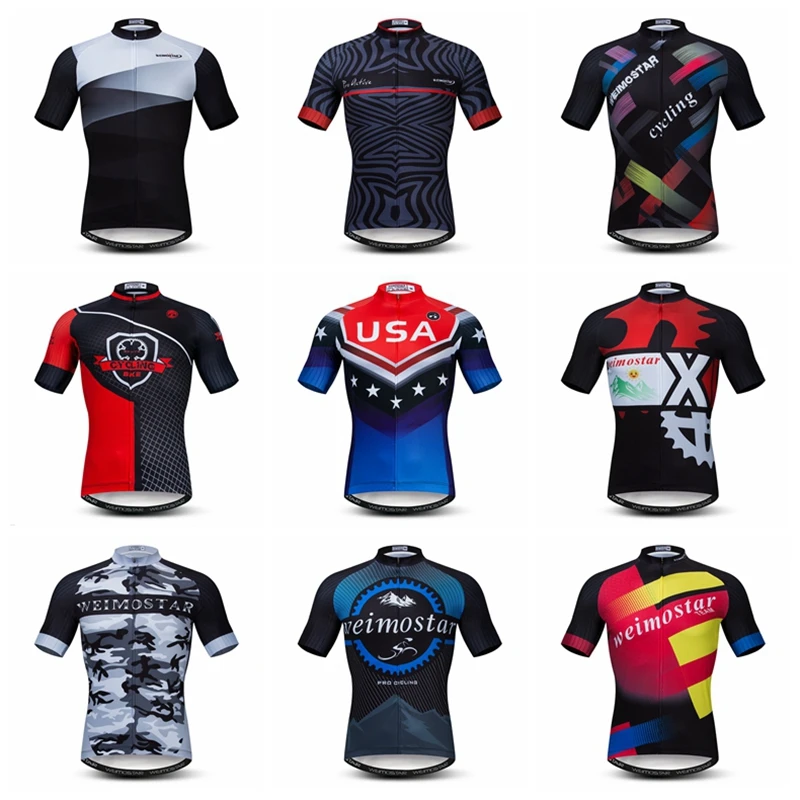 

Weimostar Men Cycling Jersey Summer Short Sleeve Pro Team Bicycle Clothing Riding Sport Downhill MTB Road Bike Jersey Top