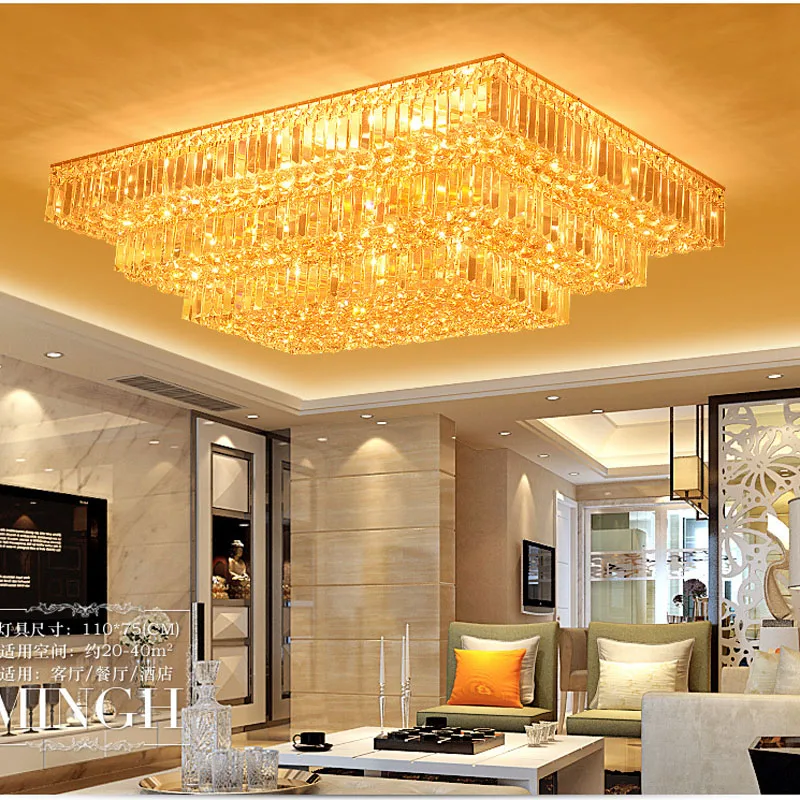 Хрустальные потолочные светильники Z с дистанционным управлением для ресторана