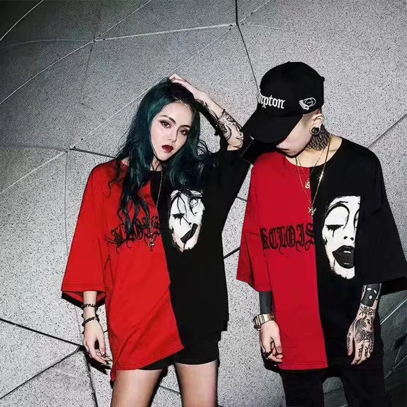 Новинка 2017 футболка в стиле Харадзюку с вышивкой пэчворк летние свободные