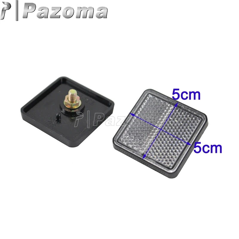 Pazoma 1 пара мотоциклов ATV пластиковые синие Красные Белые квадратные отражатели