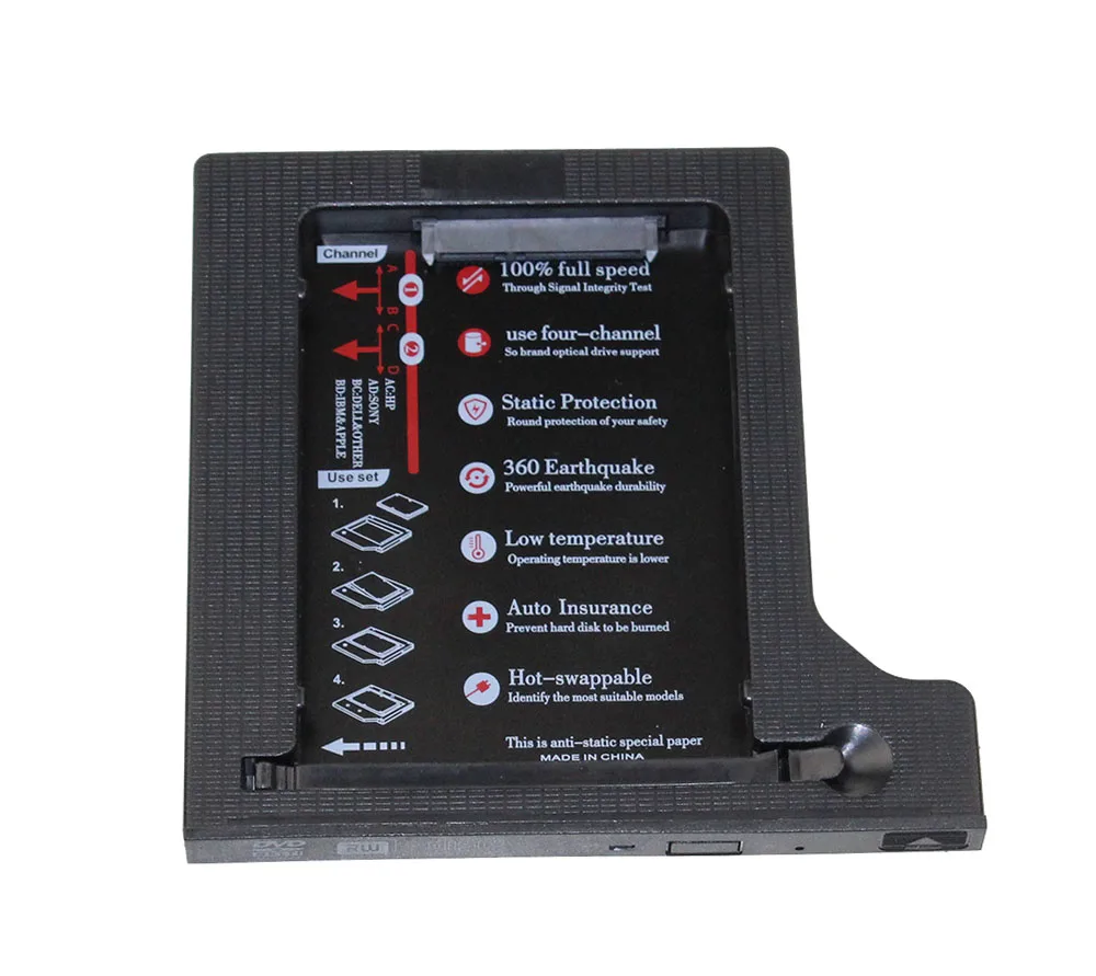 Горячая Распродажа жесткий диск 1ТБ 2nd HDD Caddy SATA к 2 5 &quotчехол для SSD ноутбука ODD DVD/CD