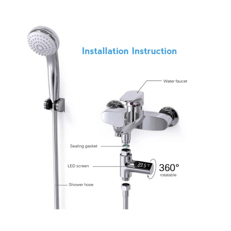 Термометр для дома ванной душа светодиодный дисплей термометр Цельсий кухонный