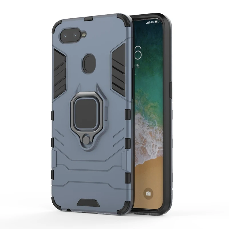 Кольцо Броня чехол для OPPO F9 K1 Coque противоударный жесткий R9 R9S R11 R11S Plus R15X R17 Pro A3S A5 A7X