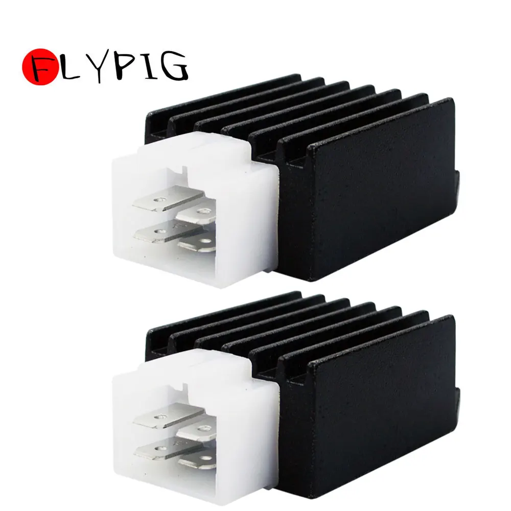 Мотоцикл регулятор напряжения Выпрямитель 12 В 4Pin подходит для Buggie с GY6 50cc 125cc 150cc Мопед Скутер ATV Gokarts - Цвет: BTC-RC027-150cc-2pcs